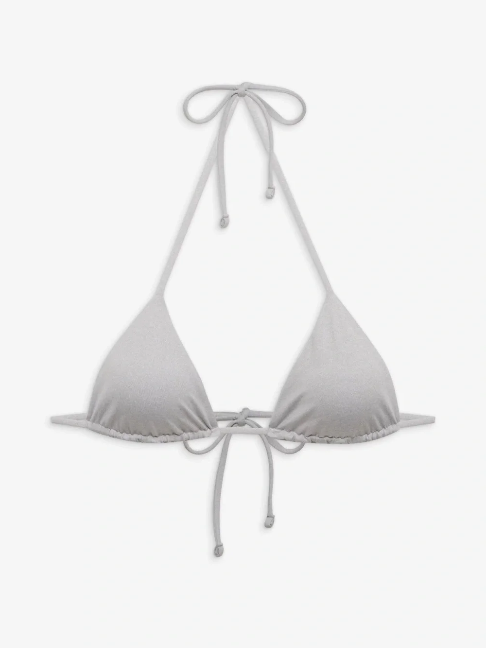 NWT Frankies Bikinis Nick Triangle Bikini Top Ash Blue Small MSRP $70